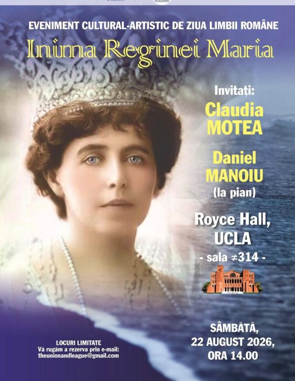 Claudia Motea aduce “Inima Reginei Maria” la UCLA, Los Angeles Claudia Motea aduce “Inima Reginei Maria” la UCLA, Los Angeles